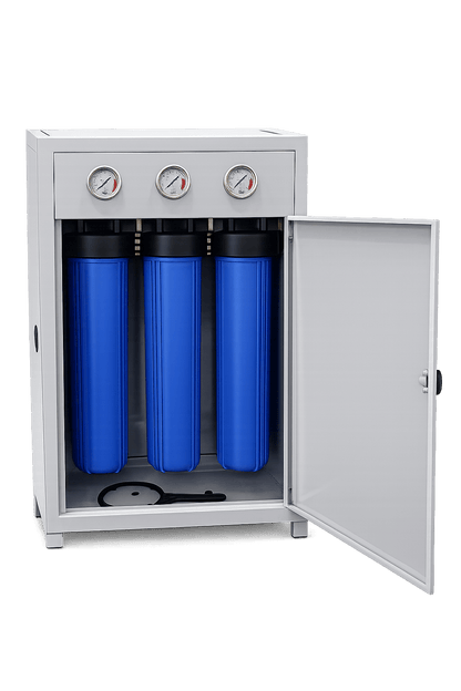 Whole House Water Filter System with Protective Cover 20 " x 4.5" - WATER FILTER DISTRIBUTORS