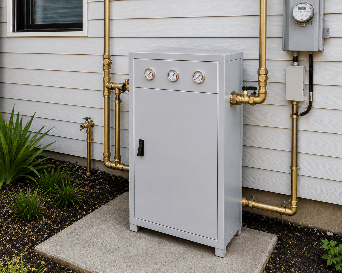 Whole House Water Filter System with Protective Cover 20 " x 4.5" - WATER FILTER DISTRIBUTORS