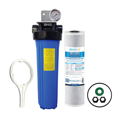 Whole House Water Filtration Systems 20 x 4.5 BIG BLUE option - WATER FILTER DISTRIBUTORS