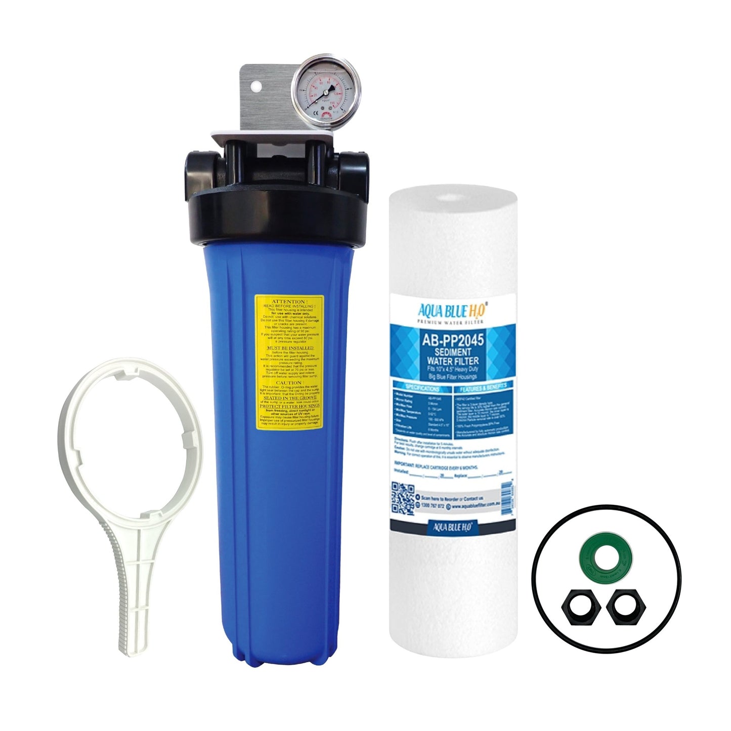 Whole House Water Filtration Systems 20 x 4.5 BIG BLUE option - WATER FILTER DISTRIBUTORS