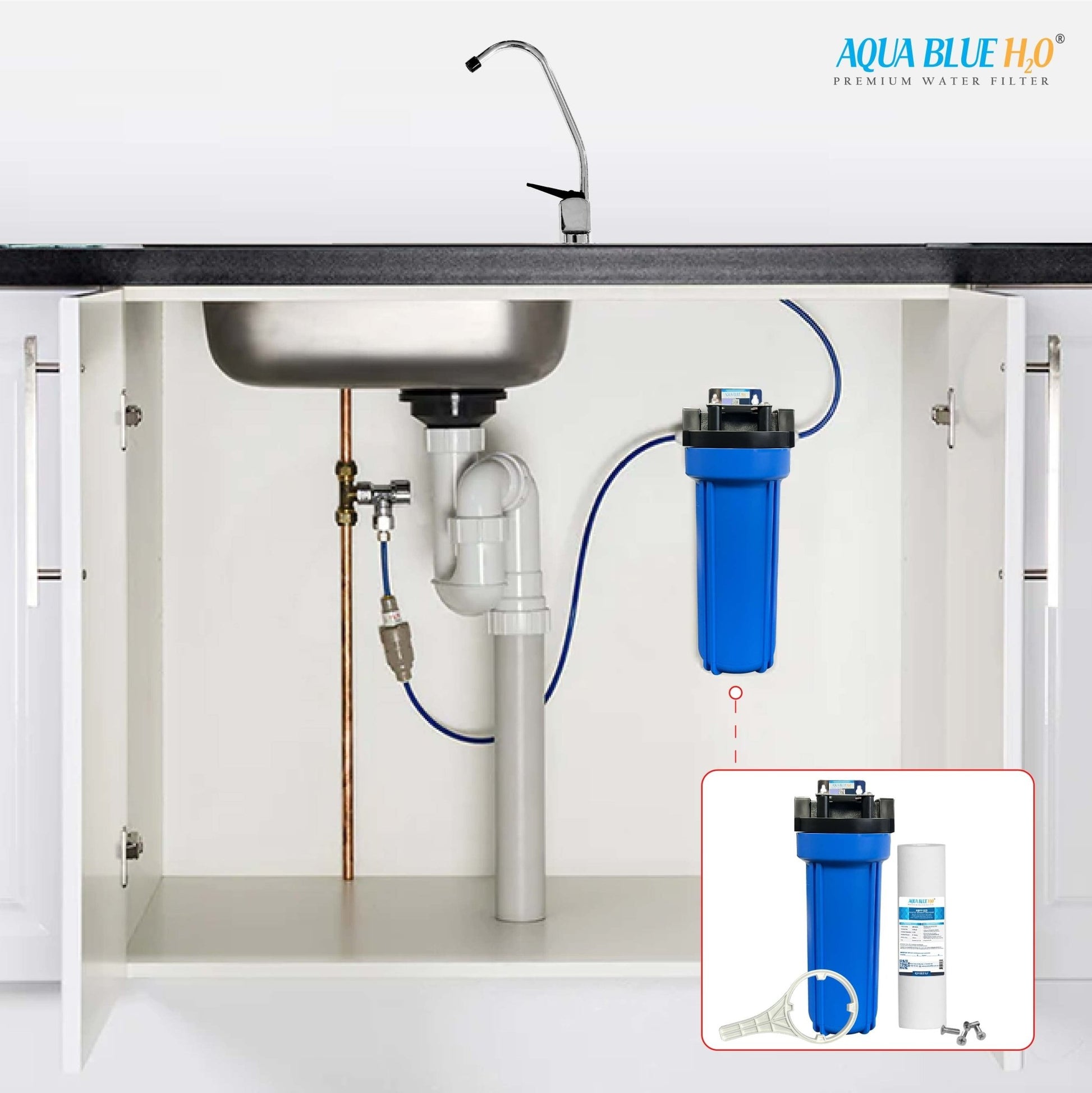 Whole House Water System with Polyspun Sediment Water Filter 10 X 2.5" size - WATER FILTER DISTRIBUTORS