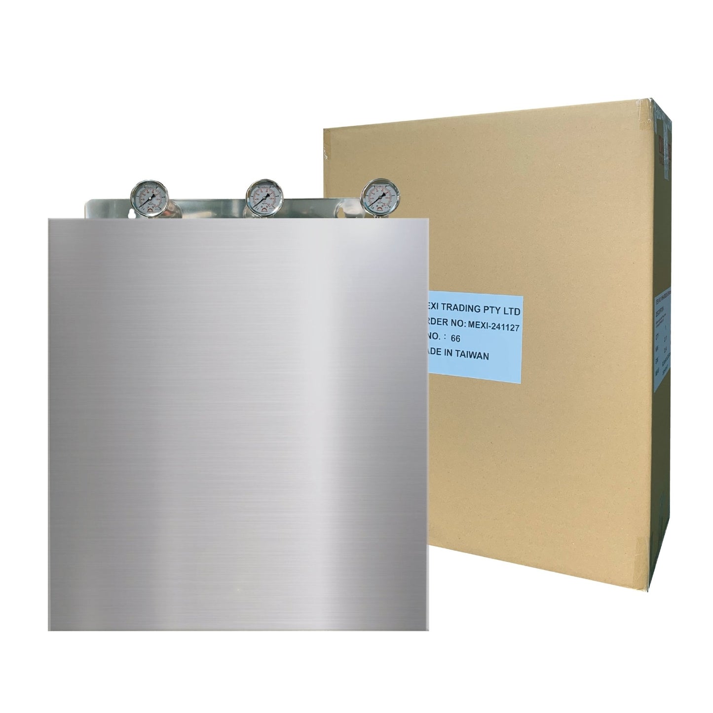 Wholehouse water system High Performance Triple Stage with Stainless Steel cover Watermarked - WATER FILTER DISTRIBUTORS