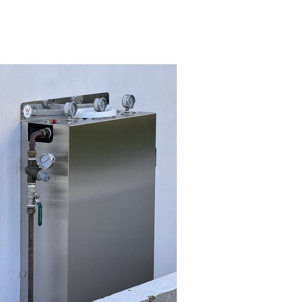 Wholehouse water system High Performance Triple Stage with Stainless Steel cover Watermarked - WATER FILTER DISTRIBUTORS