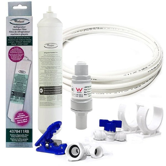 Whrilpool Firdge Filter 4378411 Hose (5m) Kit + Valve - WATER FILTER DISTRIBUTORS