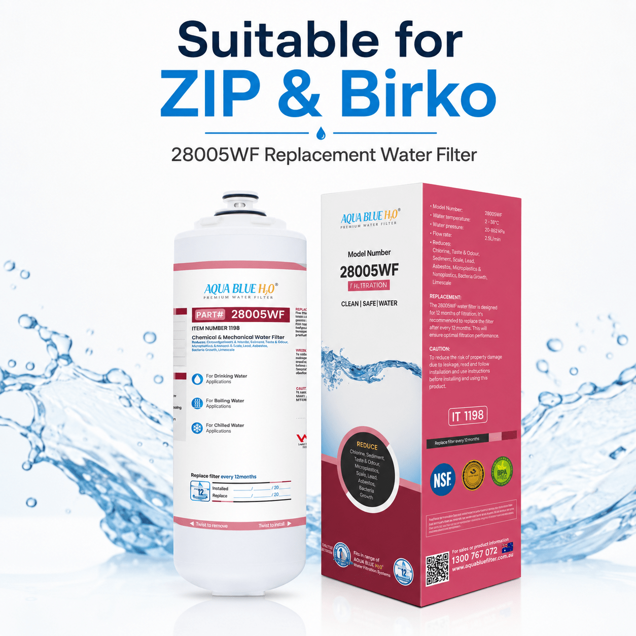 ZIP 28005 Compatible Sub Micron Triple Action Water Filter - WATER FILTER DISTRIBUTORS