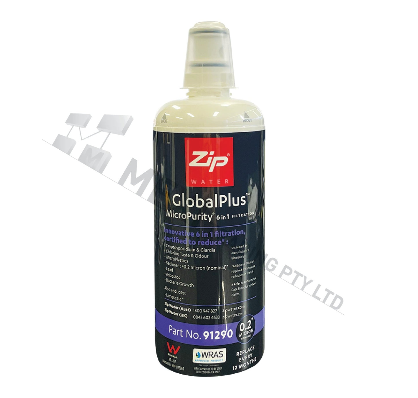Zip 91290 GlobalPlus 0.2 - Micron Filter Cartridge Genuine Zip Filter - WATER FILTER DISTRIBUTORS