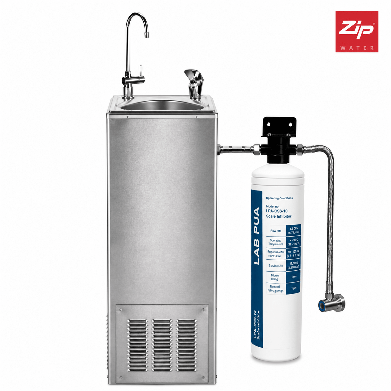 Zip Economaster Fountain 60 Glass Bubbler/Carafe (EM1505-1) with Labpua filter Kit - WATER FILTER DISTRIBUTORS