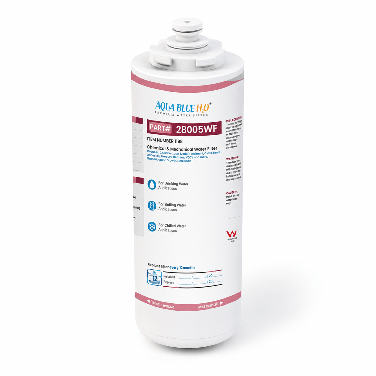Zip Industries 5 Micron Triple Action Water Filter Replacement  Cartridge